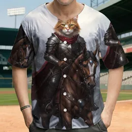 Majestic Warrior Cat Riding Armored Horse Snowy Mountain - Epic Fantasy Adventure Gift Baseball Jersey
