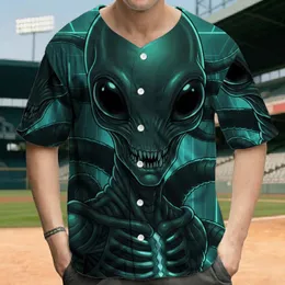 Alien Creature Tentacle Glowing Futuristic Corridor - Sci-Fi Lover Gift Baseball Jersey