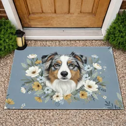 Australian Shepherd Merle Wildflower - Home Decor Gift for Dog Lover Doormat