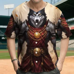 Mythical Wolf Warrior Autumn Forest - Adventure Seeker Gift Baseball Jersey