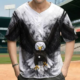 Majestic Powerful Bald Eagle Wings Spread Talons Displayed - Wildlife Lover Gift for Bird Watcher Baseball Jersey