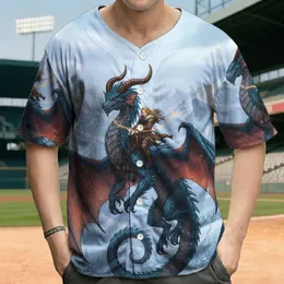 Blue Dragon Rider Snowy Mountains - Adventure Lover Gift for Fantasy Fans Baseball Jersey