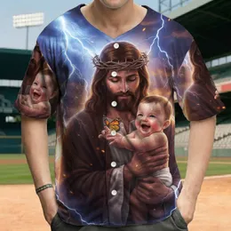 Jesus Crown of Thorns Baby Butterfly Lightning - Faith Gift for Believer Baseball Jersey