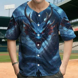 Blue Dragon Warrior Storm - Fantasy Adventure Gift for Dragon Lovers Baseball Jersey