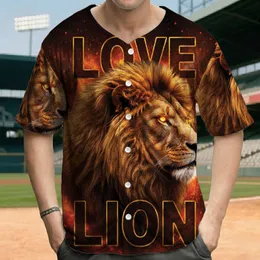 Lion Head LOVE LION Ember Dust - Wildlife Gift for Big Cat Lover Baseball Jersey