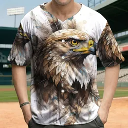 Majestic Eagle Head Profile Golden Eyes Ornate Blue Teal Feathers - Wildlife Lover Gift Baseball Jersey