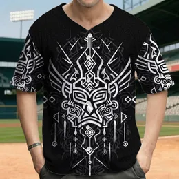 Tribal Mask Crest Wing Motifs Dangling Adornments - Everyday Wear Gift for Art Lovers Baseball Jersey