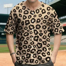 Bold Black Leopard Spots Light Tan Background - Wildlife Lover Gift for Leopard Enthusiast Baseball Jersey