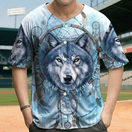 Wolf Head Dreamcatcher Feathers Beads - Boho Lifestyle Gift for Wildlife Lover Baseball Jersey