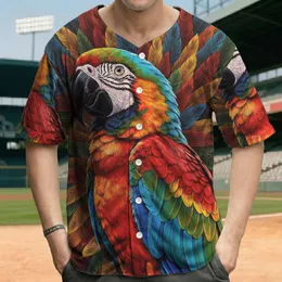 Majestic Macaw Tropical Feathers - Tropical Bird Lover Gift Baseball Jersey