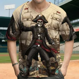 Pirate Skeleton Treasure Chest - Adventure Seeker Gift for Swashbuckler Baseball Jersey
