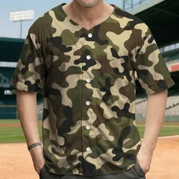 Overlapping Organic Camouflage Shapes - Adventure Lifestyle for Outdoorsmen Baseball Jersey