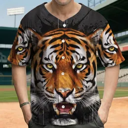 Majestic Tiger Head Yellow Eyes Fangs Whiskers Orange Stripes - Big Cat Lover Gift Baseball Jersey
