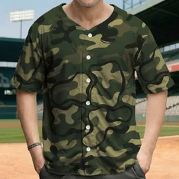 Military Camouflage Outdoor Adventure Gift for Veterans Baseball Jersey