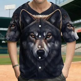 Majestic Grey Wolf Faces Dark Background Amber Eyes - Wildlife Lover Gift Baseball Jersey