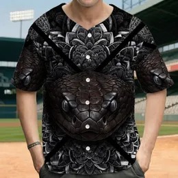 Deep Brown Snake Head Reptilian Scale Mandala - Wildlife Lover Gift for Animal Fans Baseball Jersey