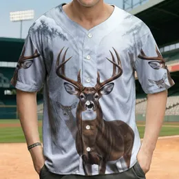 White-tailed Buck Doe Fawn Snowy Winter Forest - Wildlife Lover Gift Baseball Jersey