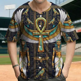 Ancient Ankh Egyptian Figures Hieroglyphs - History Lover Gift Baseball Jersey