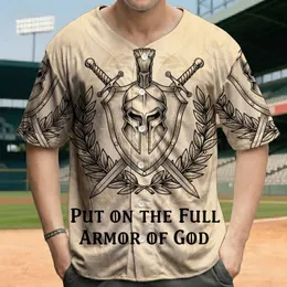 Armor of God Scripture Spartan Helmet Broadswords - Religious Faith Gift for Christian Believers Baseball Jersey