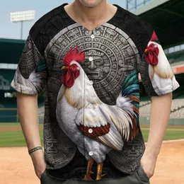 Realistic Rooster Mesoamerican Carved Stone Glyphs - Bird & Wildlife Lover Gift Baseball Jersey