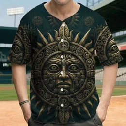 Ancient Mesoamerican Solar Deity Sun - Cultural Heritage Gift for History Lover Baseball Jersey