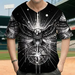 Eagle with Outstretched Wings Compass Rose with Star Point - Adventure Seeker Gift Baseball Jersey