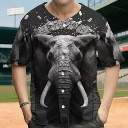 Majestic Elephant Crumbled Stone Archway - Wildlife Lover Gift Baseball Jersey