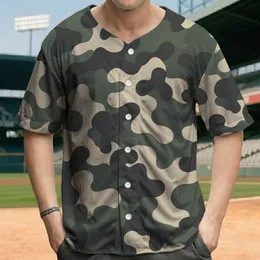 Layered Organic Camouflage Composition - Outdoor Lifestyle Adventure Gift Baseball Jersey