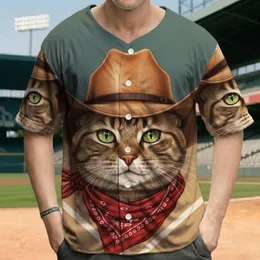 Tabby Cat Cowboy Hat Bandana - Cat Lover Western Lifestyle Gift Baseball Jersey