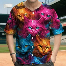Expressive Cat Faces Animal - Cat Lover Lifestyle Gift Baseball Jersey