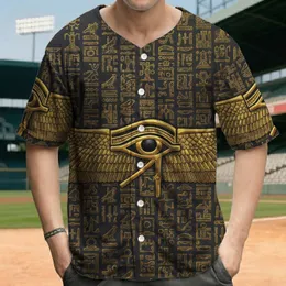 Winged Eye of Horus Ankh Scarab Pharaoh Egyptian Symbols - History Lover Gift Baseball Jersey