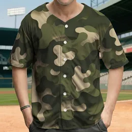 Organic Blob Camouflage with Flowing Shapes and Rounded Edges - Everyday Lifestyle Use Baseball Jersey