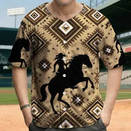 Western Horse Rider Tribal Diamonds Arrowheads - Cowboy Cowgirl Lifestyle Gift Baseball Jersey
