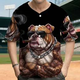 Confident Bulldog Sunglasses Cigar - Bold Lifestyle Gift for Him Baseball Jersey