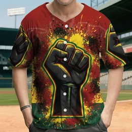 Raised Fist Unity Symbol Bold Stripes - Power and Empowerment Statement Baseball Jersey