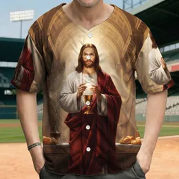 Jesus Christ Radiant Host Golden Chalice Altar - Faith Inspiration Gift for Believers Baseball Jersey