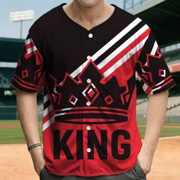 Regal Crown King Text Diagonal Split Background - Power Expression Gift Baseball Jersey