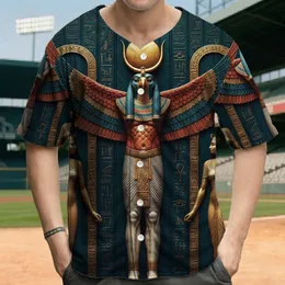Winged Bird-Headed Deity Egyptian Goddesses - Ancient History Lover Gift Baseball Jersey