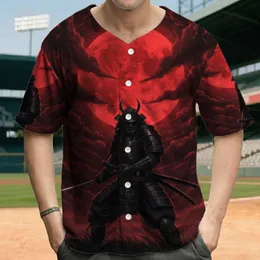 Armored Samurai Warrior Katanas Blood Moon Helmets - Dark Fantasy Lover Gift Baseball Jersey