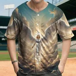 Ethereal Angel Radiant Wings Celestial Clouds - Fantasy Lover Gift Baseball Jersey