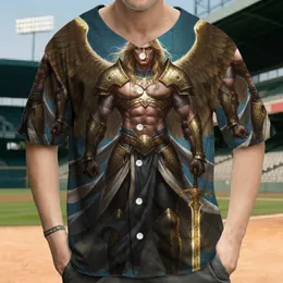 Blonde Archangel Golden Armor Wings - Statement Apparel Gift for Warrior Fan Baseball Jersey