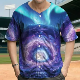 Glowing Ice Cave Aurora Borealis - Arctic Landscape Explorer Gift Baseball Jersey