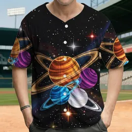 Planets Rings Starfield Nebula - Cosmic Explorer Gift for Astronomy Lover Baseball Jersey