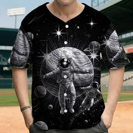Astronauts Planets Stars Constellations - Space Lover Gift for Astronomy Fan Baseball Jersey