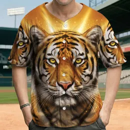 Bengal Tiger Face Glowing Eyes Golden Light Rays - Wildlife Lover Gift for Big Cat Lover Baseball Jersey
