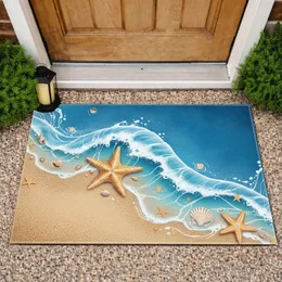 Seashell Starfish Ocean Wave Beach Sand - Home Decor Gift Doormat