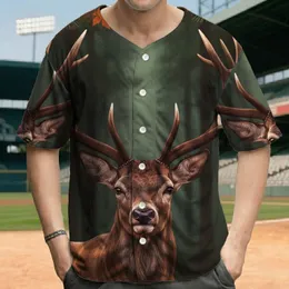 Deer Antlers Autumn Leaves Forest - Wildlife Lover Gift Baseball Jersey