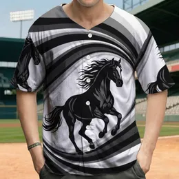 Galloping Horse Waves - Everyday Wear for Horse Lover Baseball Jersey