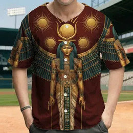 Pharaonic Winged Deity Sun Disk Hieroglyphs - Ancient History Lover Gift Baseball Jersey