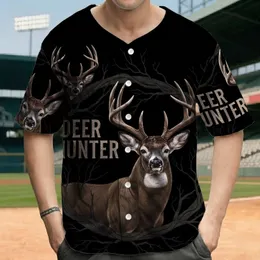 Deer Hunter Buck Antlers Branch Frame Second Deer Head - Hunting Season Gift Baseball Jersey